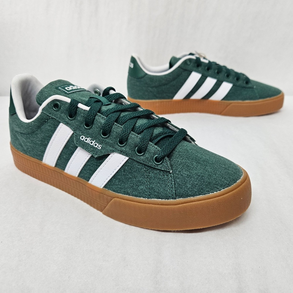 Adidas Daily 3.0 Sneakers IF7487 Collegiate Green White Gum‎ Men's Size 8